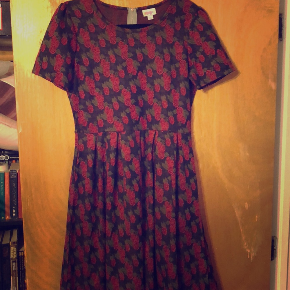 LuLaRoe L Amelia Dress EUC